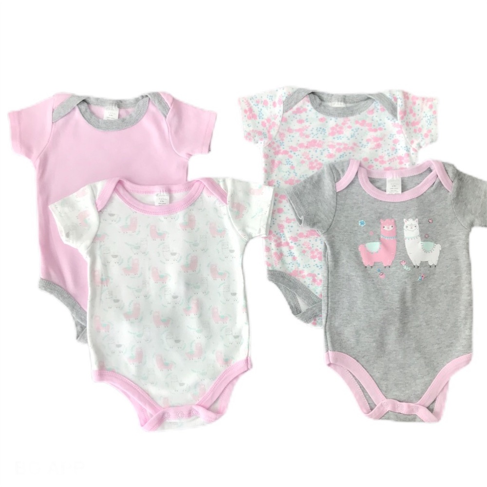 Modern Baby 6-9 Month Onesies - Set of 4